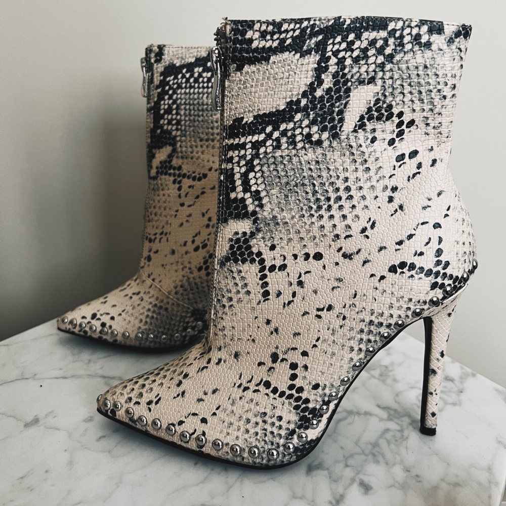 Steve Madden Studded Snakeskin Boots